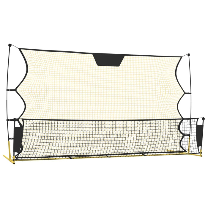 Plasa Rebounder Fotbal Negru si Galben 183x85x120 cm Poliester