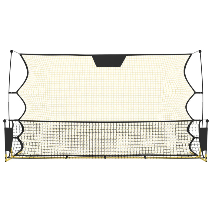 Plasa Rebounder Fotbal Negru si Galben 183x85x120 cm Poliester