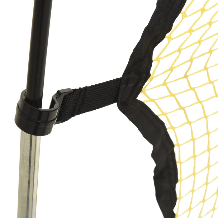 Plasa Rebounder Fotbal Negru si Galben 183x85x120 cm Poliester