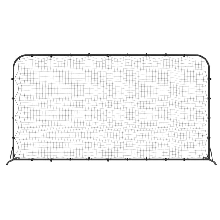 Plasa Rebounder Fotbal Neagra 366x90x183 cm HDPE