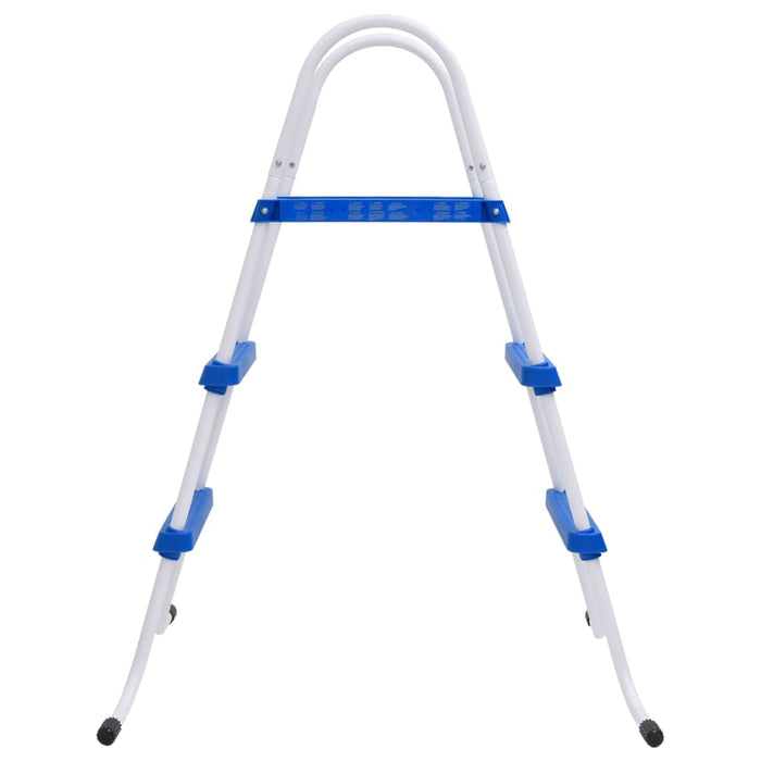 Pool Ladder Blue and White 84 cm Steel