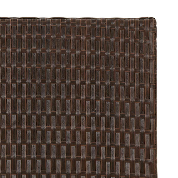 Folding Table Brown 45x35x32 cm Poly Rattan