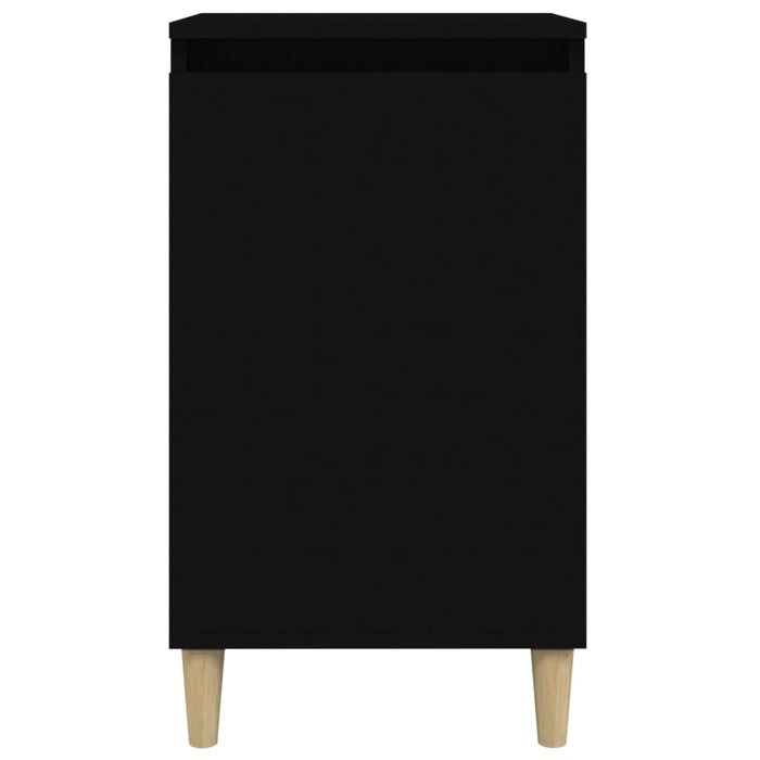 Bedside Cabinet Black 40x35x70 cm Engineered Wood