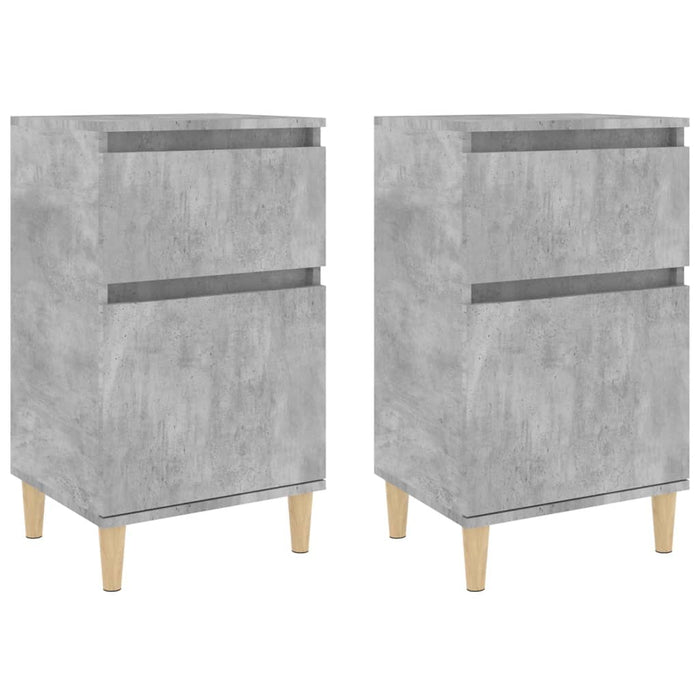 Bedside Cabinets 2 pcs Concrete Grey 40x35x70 cm