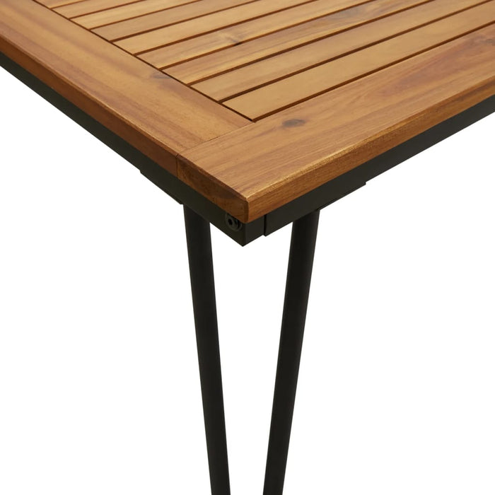 Garden Table with Hairpin Legs 180x90x75 cm Solid Wood Acacia