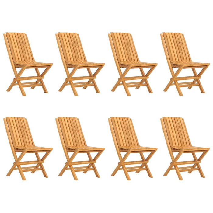 Folding Garden Chairs 8 pcs 47x47x89 cm Solid Wood Teak