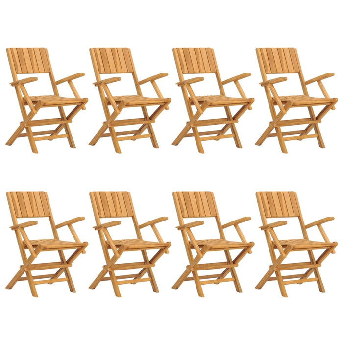 Folding Garden Chairs 8 pcs 55x61x90 cm Solid Wood Teak