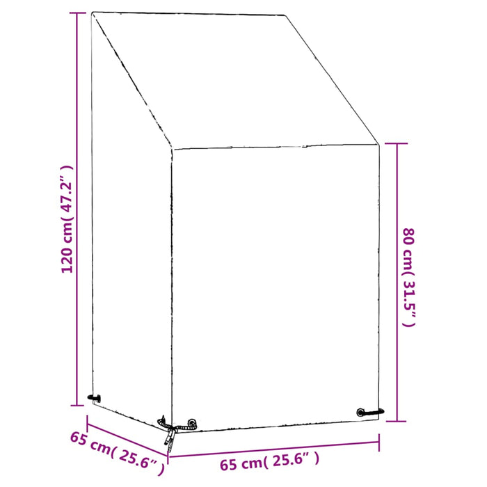 Калъф за стол Graden 8 капси 65x65x80/120 см полиетилен