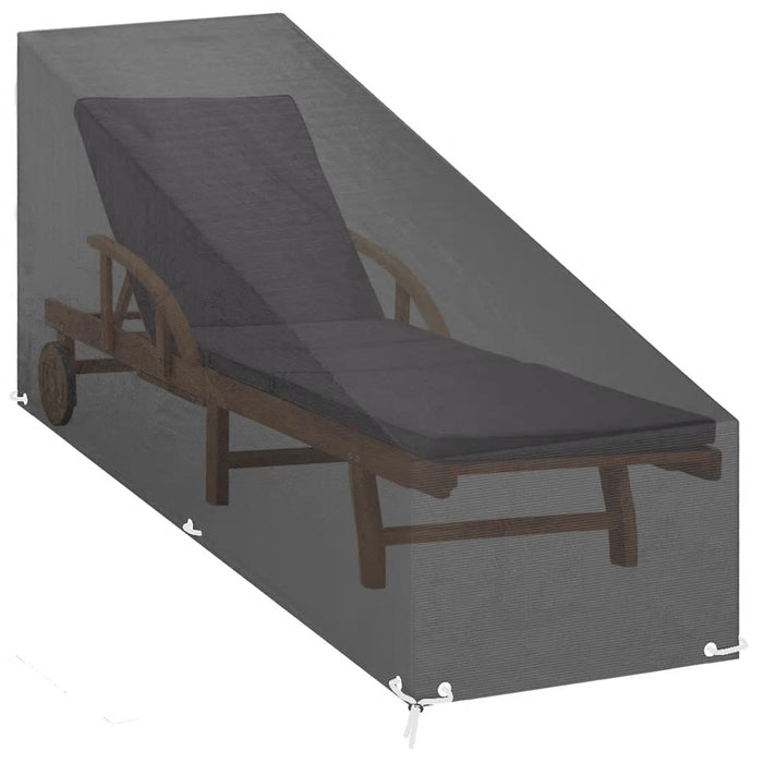 Sunlounger Cover 12 Eyelets 200x65x35/60 cm Polyethylene