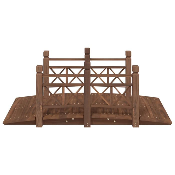 Garden Bridge with Railings 150x67x56cm Solid Wood Spruce