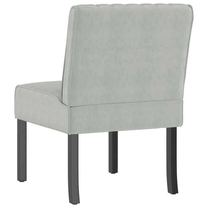 Slipper Chair Light Grey Velvet