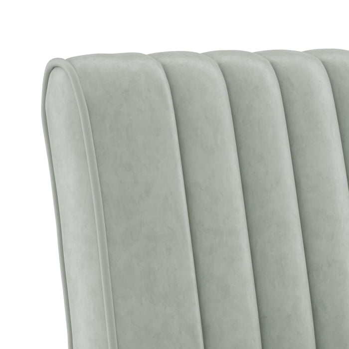 Slipper Chair Light Grey Velvet