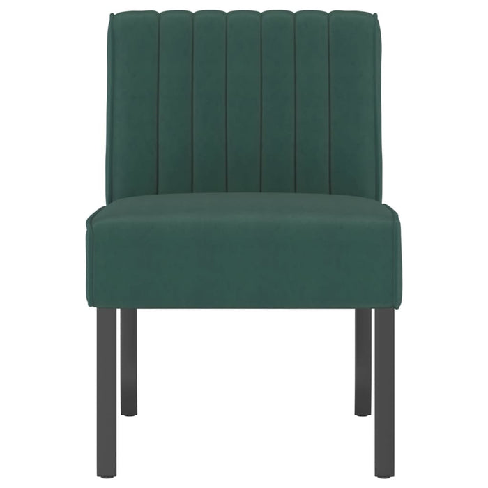 Slipper Chair Dark Green Velvet