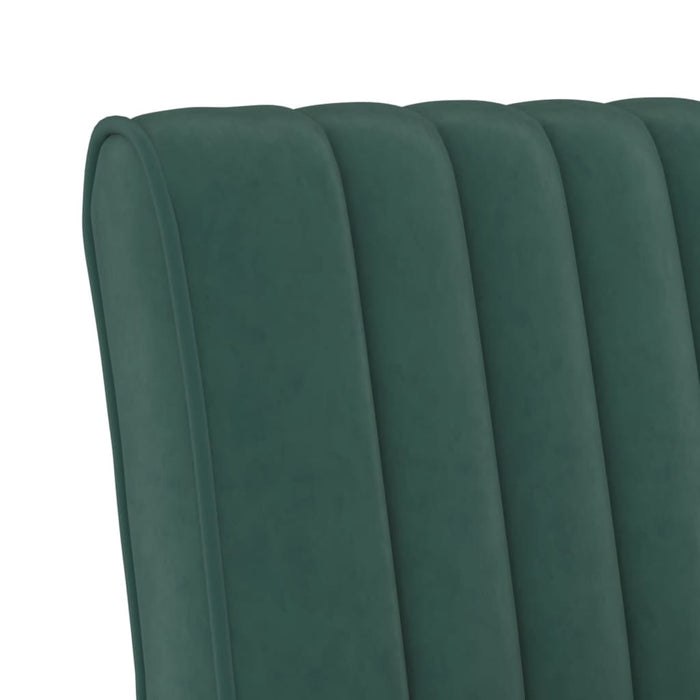 Slipper Chair Dark Green Velvet