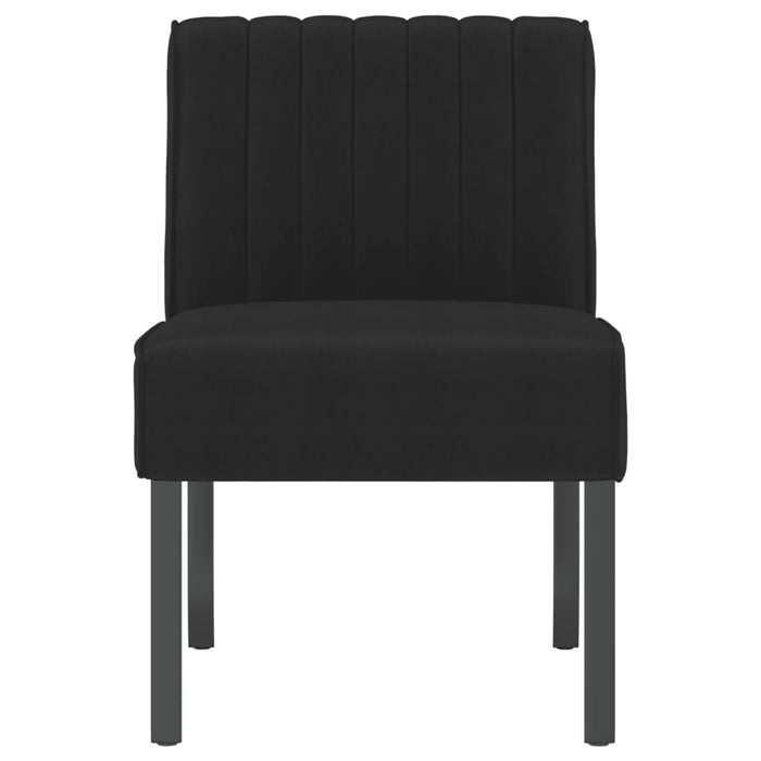 Slipper Chair Black Velvet