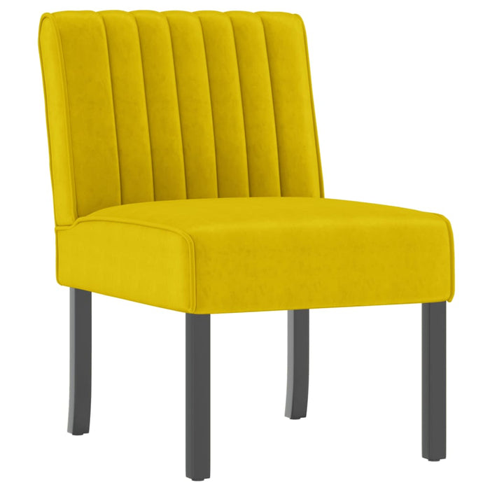 Slipper Chair Yellow Velvet