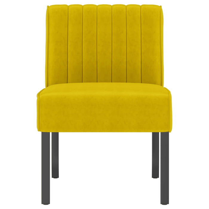 Slipper Chair Yellow Velvet