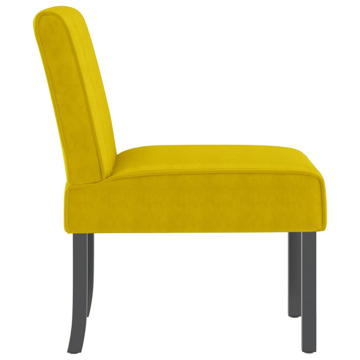 Slipper Chair Yellow Velvet