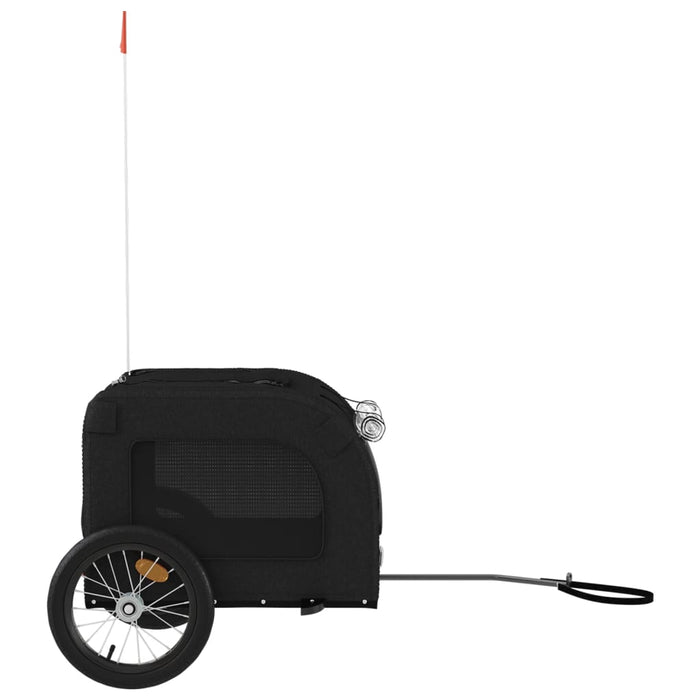 Pet Bike Trailer Black Oxford Fabric and Iron