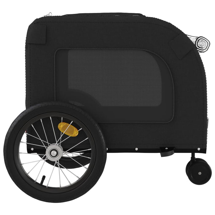 Pet Bike Trailer Black Oxford Fabric and Iron