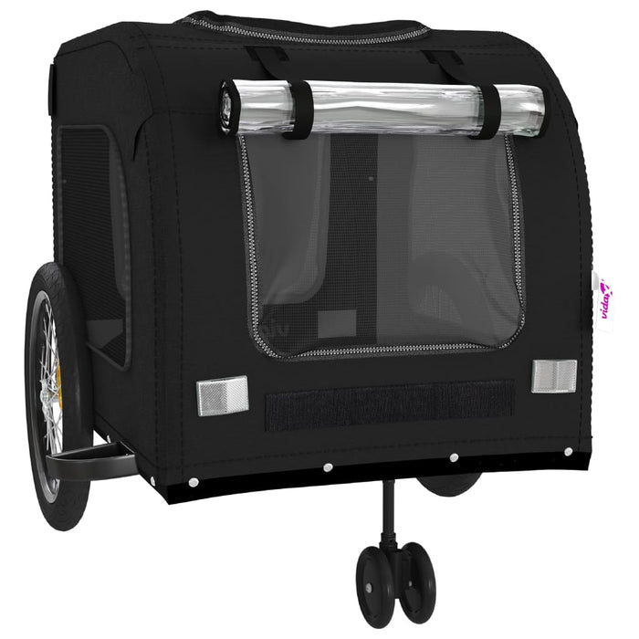 Pet Bike Trailer Black Oxford Fabric and Iron