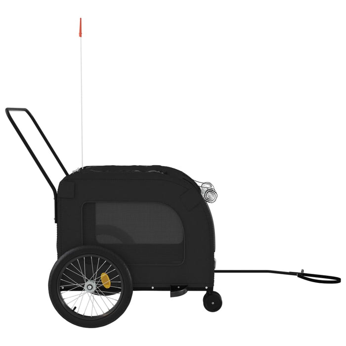 Pet Bike Trailer Black Oxford Fabric and Iron