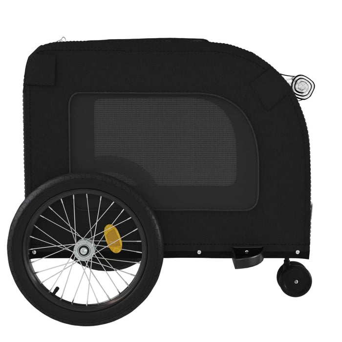 Pet Bike Trailer Black Oxford Fabric and Iron