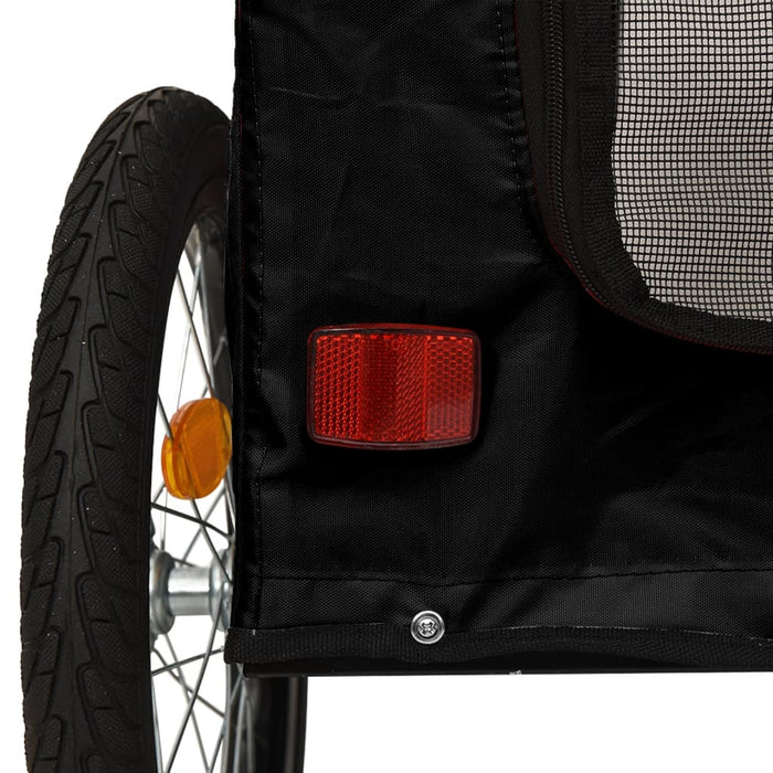 Pet Bike Trailer Black Oxford Fabric and Iron