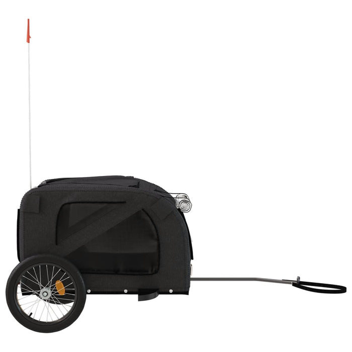 Pet Bike Trailer Black Oxford Fabric and Iron