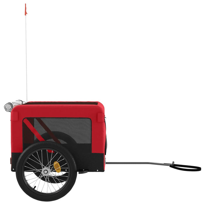 Pet Bike Trailer Red and Black Oxford Fabric&Iron