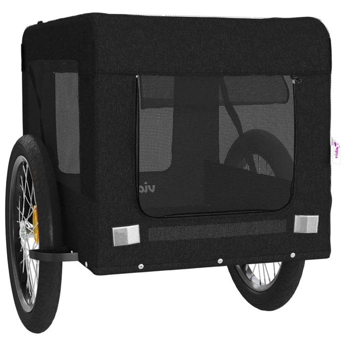 Pet Bike Trailer Black Oxford Fabric&Iron