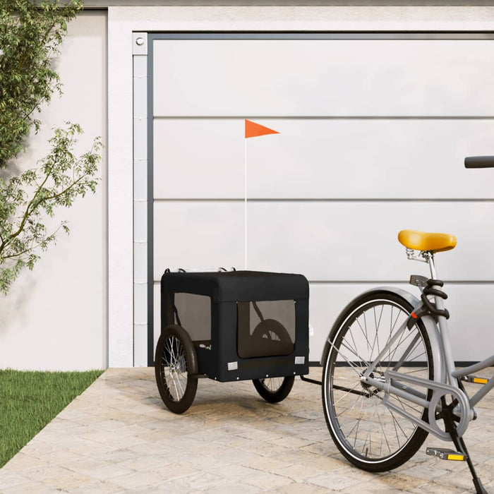 Pet Bike Trailer Black Oxford Fabric&Iron