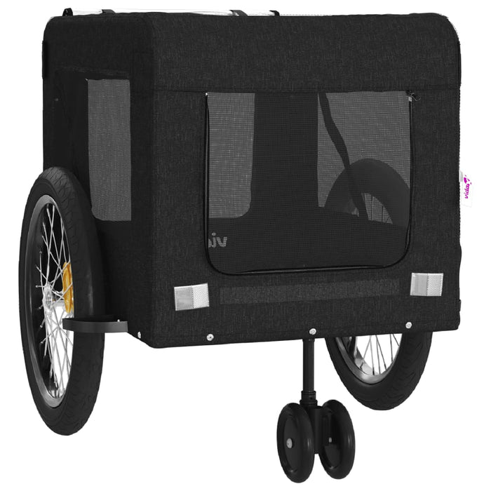 Pet Bike Trailer Black Oxford Fabric and Iron