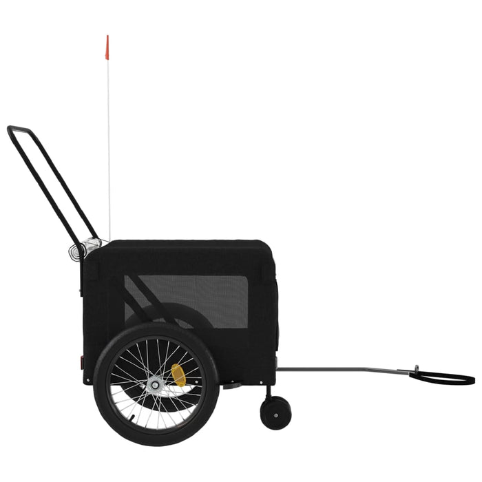 Pet Bike Trailer Black Oxford Fabric and Iron