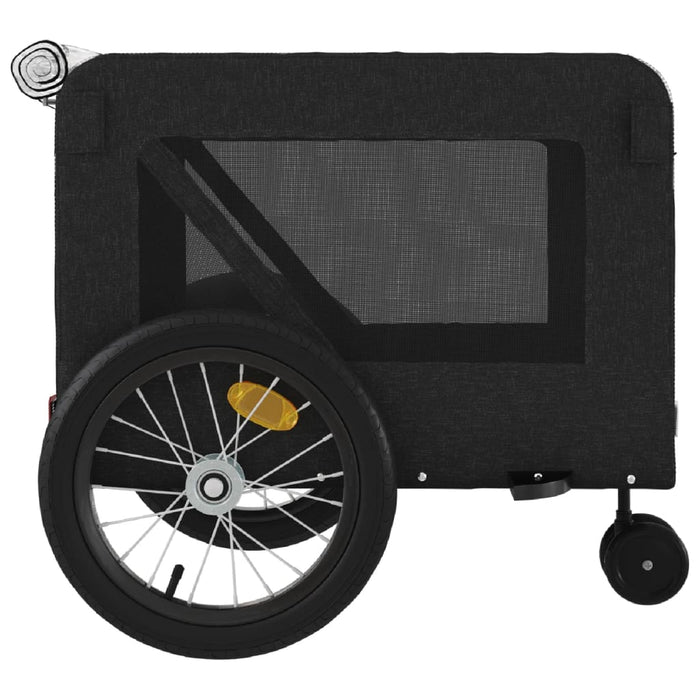 Pet Bike Trailer Black Oxford Fabric and Iron