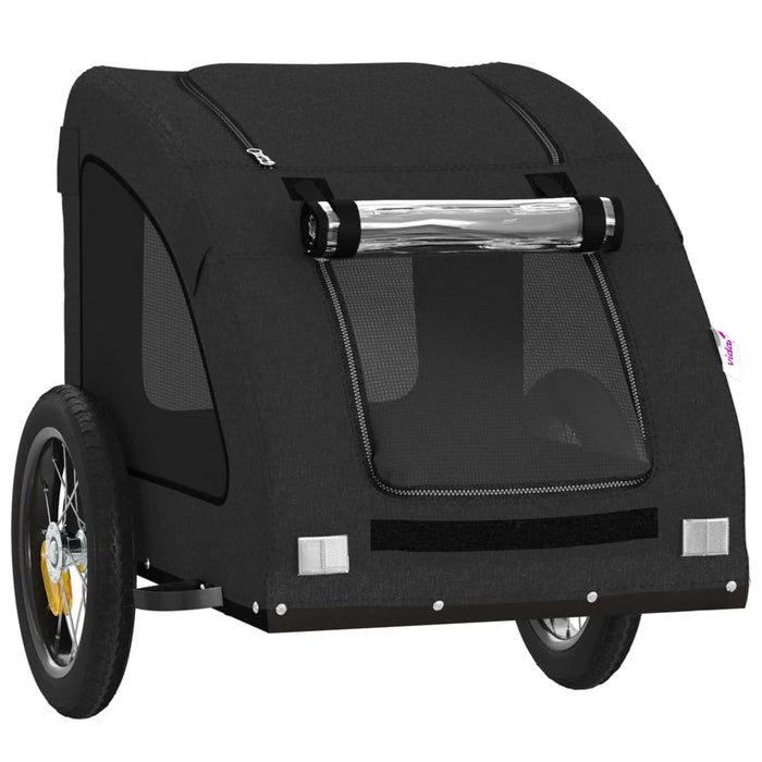 Pet Bike Trailer Black Oxford Fabric and Iron