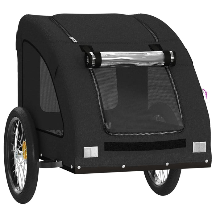 Pet Bike Trailer Black Oxford Fabric and Iron