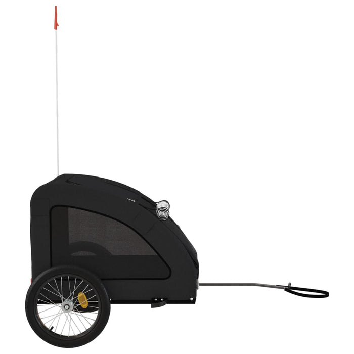 Pet Bike Trailer Black Oxford Fabric and Iron