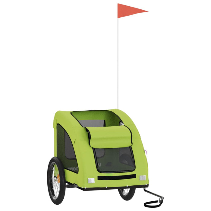 Pet Bike Trailer Green Oxford Fabric and Iron