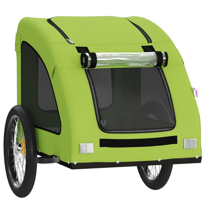 Pet Bike Trailer Green Oxford Fabric and Iron