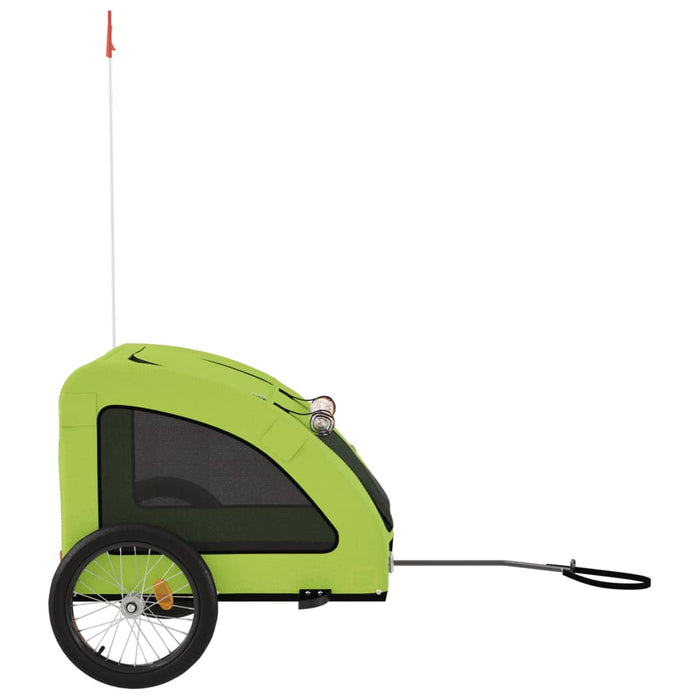 Pet Bike Trailer Green Oxford Fabric and Iron