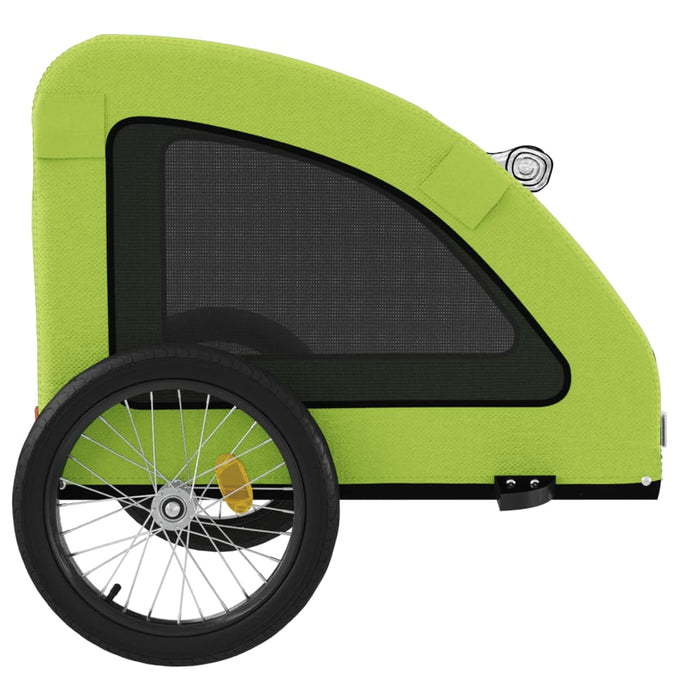 Pet Bike Trailer Green Oxford Fabric and Iron