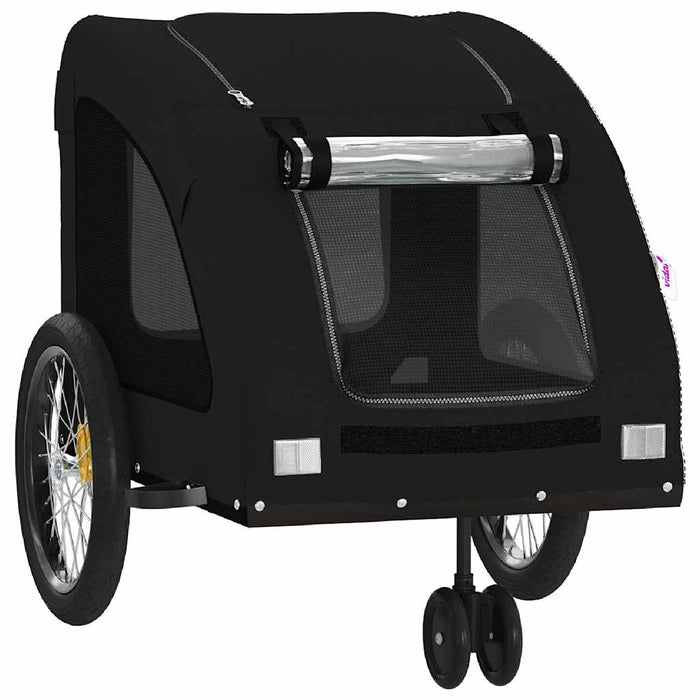 Pet Bike Trailer Black Oxford Fabric and Iron