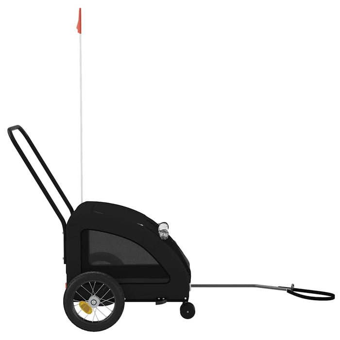 Pet Bike Trailer Black Oxford Fabric and Iron