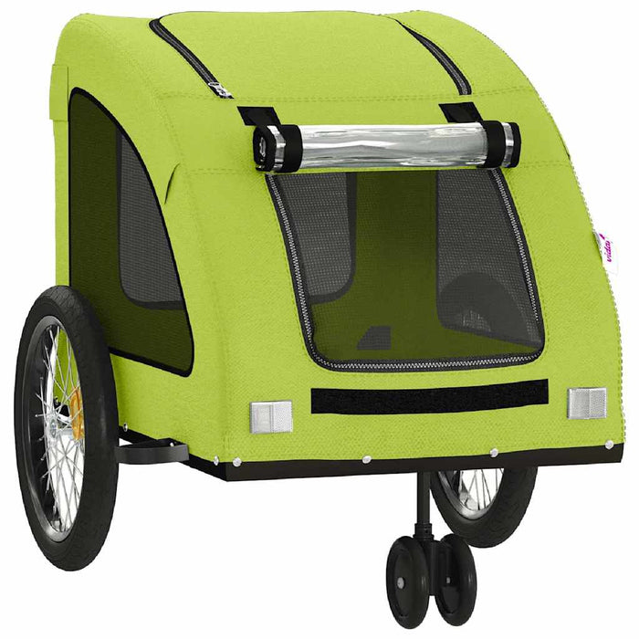 Pet Bike Trailer Green Oxford Fabric and Iron