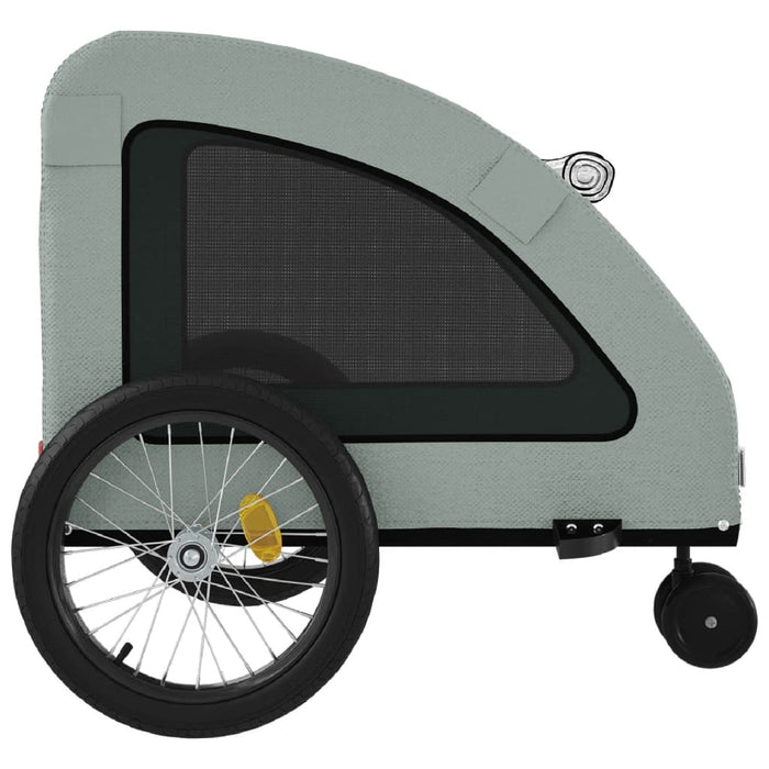 Pet Bike Trailer Grey Oxford Fabric and Iron