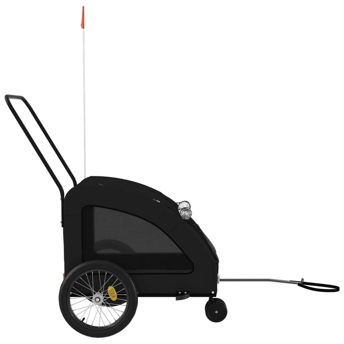 Pet Bike Trailer Black Oxford Fabric and Iron