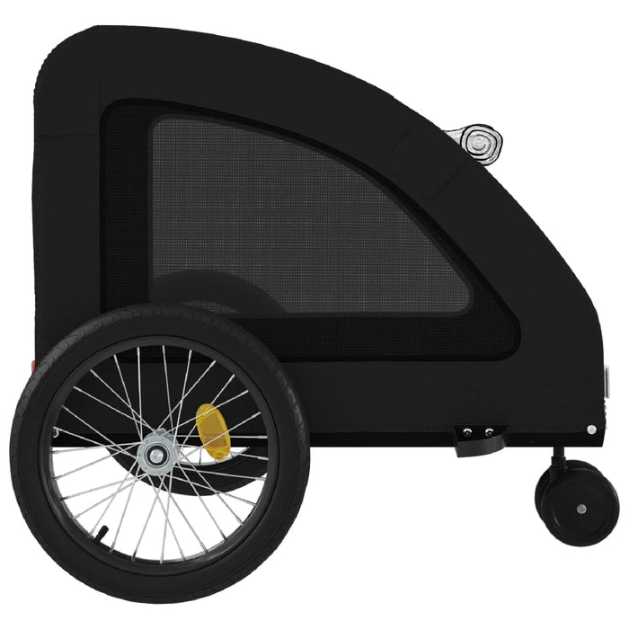 Pet Bike Trailer Black Oxford Fabric and Iron