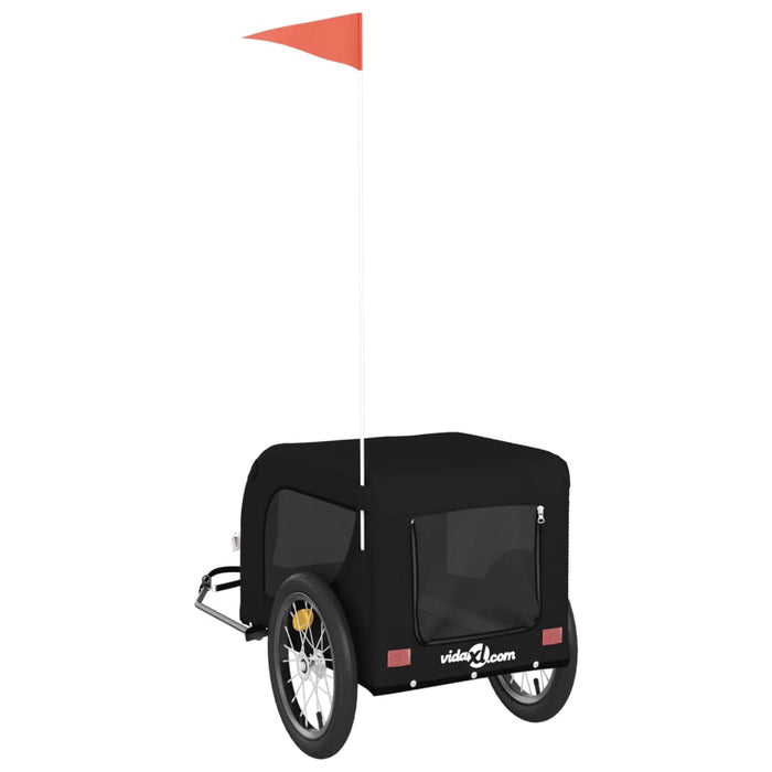 Pet Bike Trailer Black Oxford Fabric and Iron