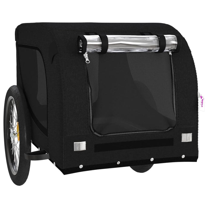 Pet Bike Trailer Black Oxford Fabric and Iron